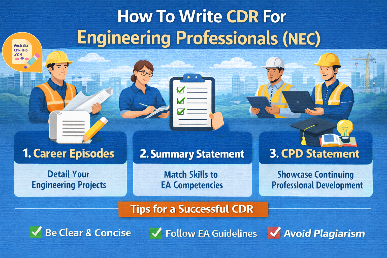 How To Write CDR For Engineering Professional NEC?