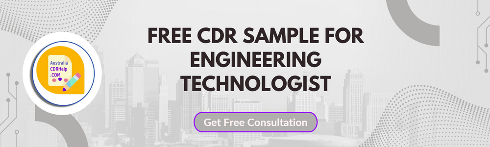Free CDR Sample For Engineering Technologist