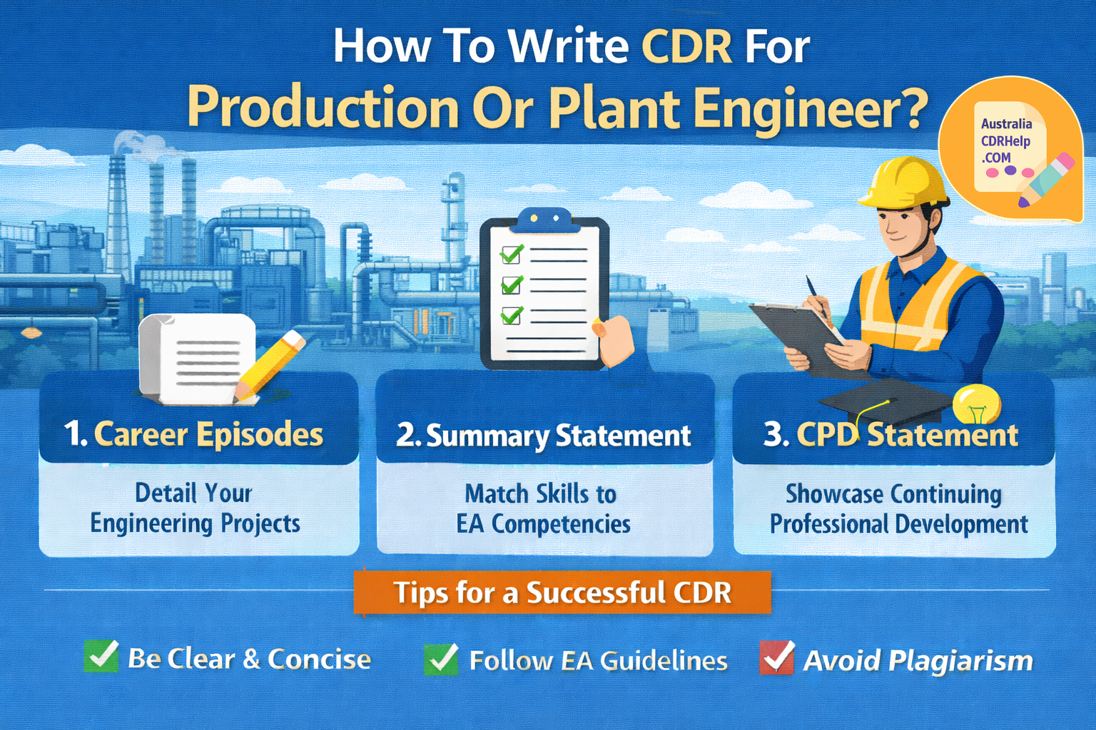 How To Write CDR For Production Or Plant Engineer?
